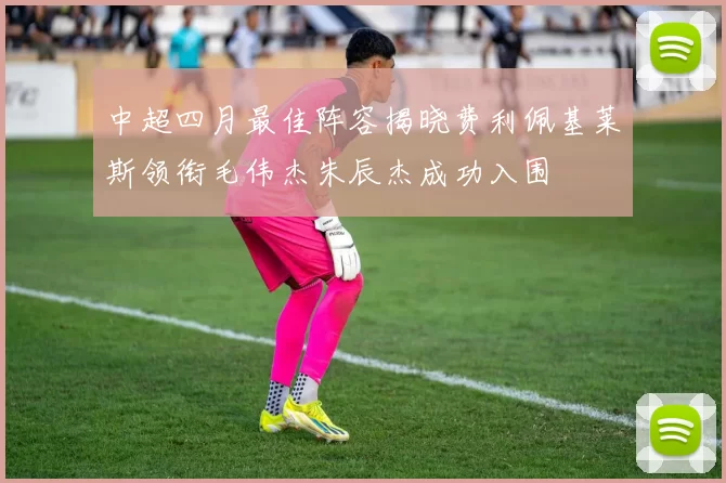 中超四月最佳阵容揭晓费利佩基莱斯领衔毛伟杰朱辰杰成功入围